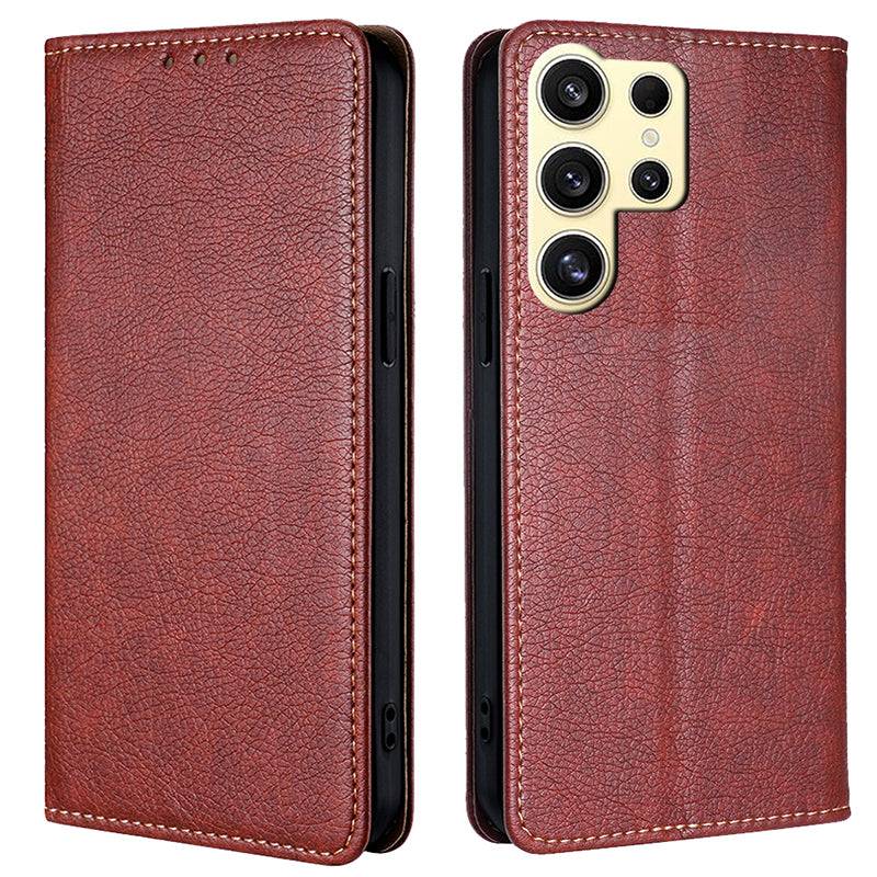 For Samsung Galaxy S24 Ultra Leather Case Magnetic Absorption Folio Stand Phone Cover For Samsung Galaxy S24 Ultra Leather Case Magnetic Absorption Folio Stand Phone Cover